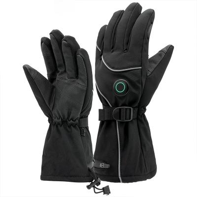 China Custom Waterproof Winter Waterpoof Rechargeable Battery Heating Glove Outdoor Sport Thermal Electric Heated Gloves for sale