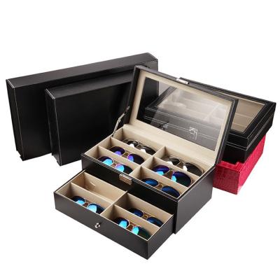 China Wholesale 2022 factory direct sales high quality durable fashion leather sunglasses case watch storage box for sale