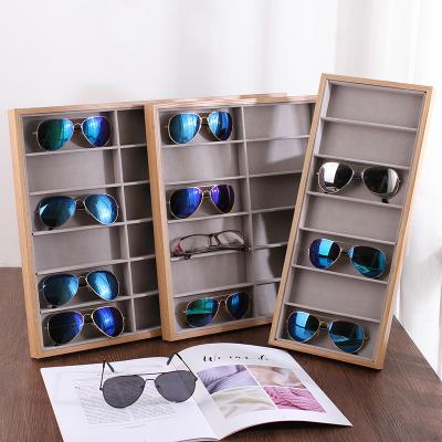 China Jewelry Collect Glasses Storage Display Props Wooden Glasses Tray Sunglasses Display Tray for sale