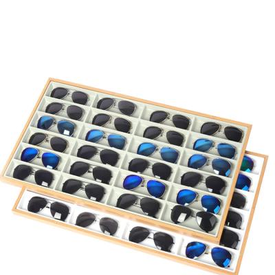 China Simple Modern Rosewood Large 24 Bit Glasses Tray Sunglasses Glasses Display Props for sale