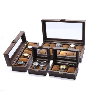 China Simple Household Eco-friendly Antique Chinese Style Wood Grain Wood Grain Bracelet Jewelry Watch Collection Storage Box for sale