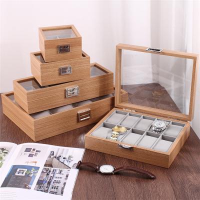 China 2021 Stain Durable High Quality Wholesale Rosewood 12 Digits Wooden Watch Storage Display Gift Box With Lid for sale