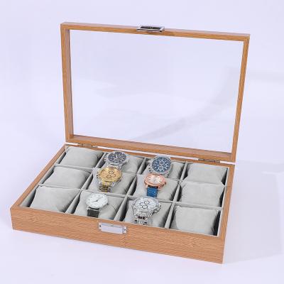 China Srorage Watch Boxes 12 Slots Watch Storage Box With Soft Lid Pillow Men And Women Watch Universal Watch Box for sale