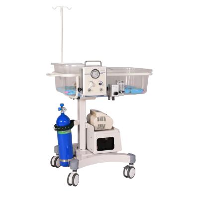 China Metal Hospital Baby Trolley With Resuscitator Hospital Baby Transfer Trolley for sale