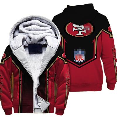 China 2022 QUICK DRY wholesale all 32 nfl football team man sports high quality plush coat hip hop sports sublimation hoodies tank tops for sale