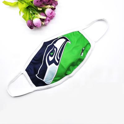 China 2021 hot sale FOOTBALL club Seahawks Steelers reusable faceMask football teams party mask 32 for sale