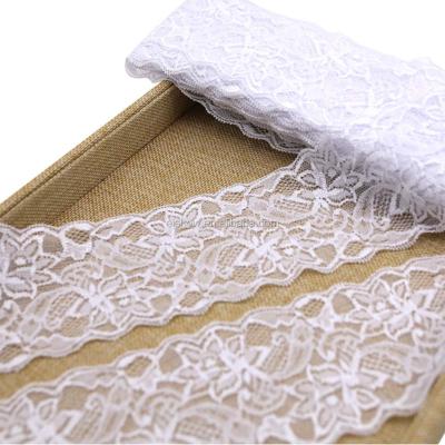 China 3 Inch Water Soluble Lace Ribbon, Floral Lace Trim, Elastic Lace for Rustic Crafts Wedding Decorations Hair Bow Making and Gift Wrapping (10 Y for sale