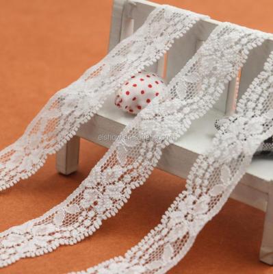 China 2.1cm White Water Soluble Nylon Yarn Decoration Lace For Lingerie for sale