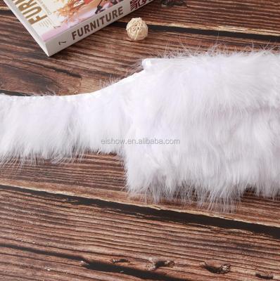 China Morden Elegant White Turkey Feather Material Bridal Lace for sale