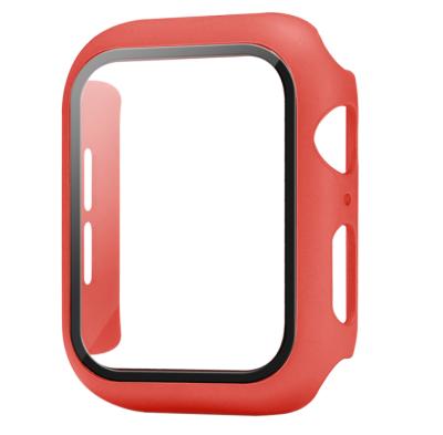 China Daily Life 2 in 1 Design PC Watch Cover with Tempered Glass Screen Protector for Apple Watch 38mm 40mm 42mm 44mm for sale