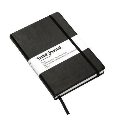 China 2022 Hardcover Book Journal Leather Notebook with Pen Loop - Stylish Black Notepad with A5 Premium Thick Paper for sale