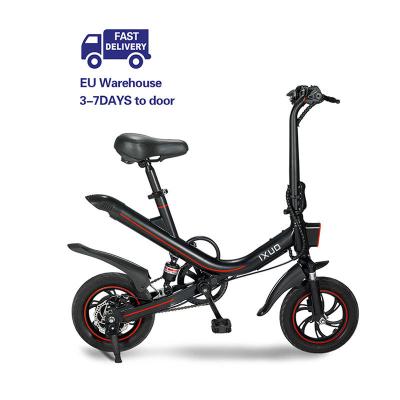 China Hot Sale EU Warehouse OUXI CE E Bicycle 14inch Aluminum Alloy Tires Powerful Motor 400W Motor 36V Full Suspension Electric Folding Electric Bike for sale