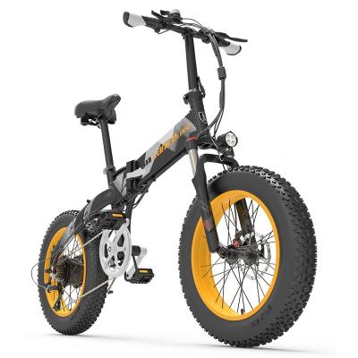 China Aluminum alloy high performance 20 inch electric fat tire folding bicycle 48V 1000W bicycle max load 150KG LCD display smart ebike for sale