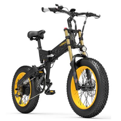 China EBike 48V 1000W Electric Folding Bike High Performance Electric Bicycle EBik Aluminum Alloy Fat Tire 20 Inch Full Suspension for sale