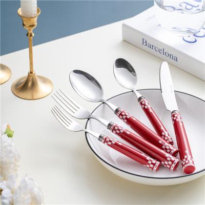 China Viable Custom Home Kitchen Eating Steak Knives Flatware Set Stainless Steel Knife Spoon Fork Set Silver Cutlery for sale