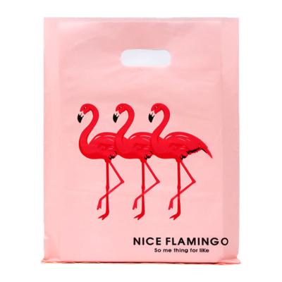 China Recyclable Custom Eco Friendly Die Cut Plastic Bags Variety Colorful Shopping Bag With Your Own Logo for sale