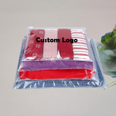 China Disposable Eco Friendly Compostable Packaging Plastic Bags For Clothes Frosted Clear Plastic Ziplock Bag Waterproof PVC Zip Lock Bag for sale