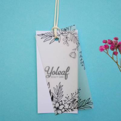 China Viable Custom Paper Plastic Swing Logo Printed Luxury Garment Hangtag Tags For Clothing With String for sale