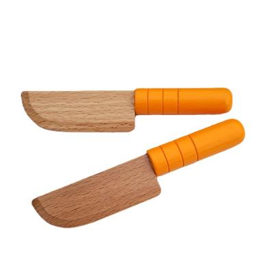 China Knife Toy First Kids Play House Wooden Mini Toy Role Playing Toys Wooden Simulation Kitchen Cutter Kitchen Knife for sale