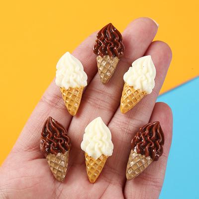 China China Kawaii Charms Resin Cabochons Simulation 3d Ice Cream Resin Charms Miniature Food Diy Food Embellishments for sale