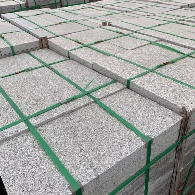 China White Line High Strength Gray Lychee Stone Slate Flat Outdoor Smooth Sesame Plate Fire Sesame Granite Stone Flooring Stone Tile for sale