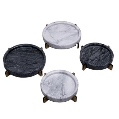 China New Arrival Durable 100% Best Selling Natural Smokeless Natural White Marble Ashtray Square Ashtray Black Round Marble Candlesticks for sale