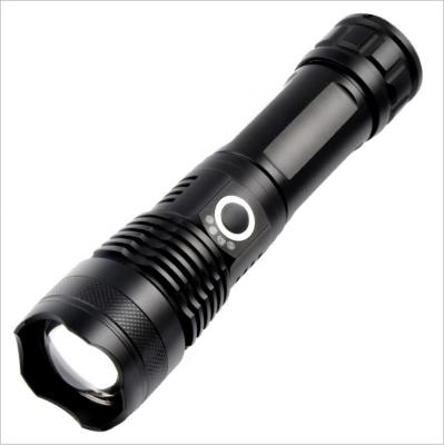 China Emergency 1000 Lumens Portable Aluminum Zoom 18650 Portable USB Rechargeable Torch Flashlight for sale