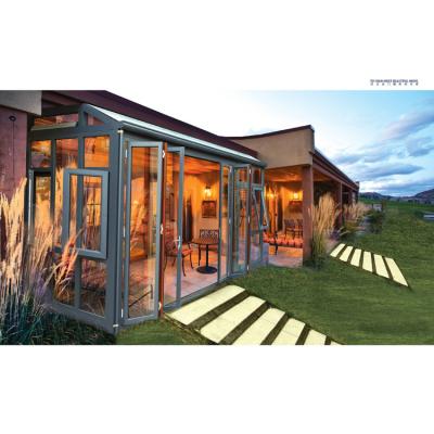 China Modern Custom Garden Shed Glass Aluminum Alloy Solarium Low-E Solarium for sale