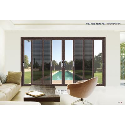 China Sound Insulation Sliding Door With Aluminum Screen Doors Double Glazed Sliding Doors for sale