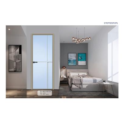 China Factory Supply Favorable Modern Price Extremely Narrow Flat Aluminum Bathroom Doors for sale