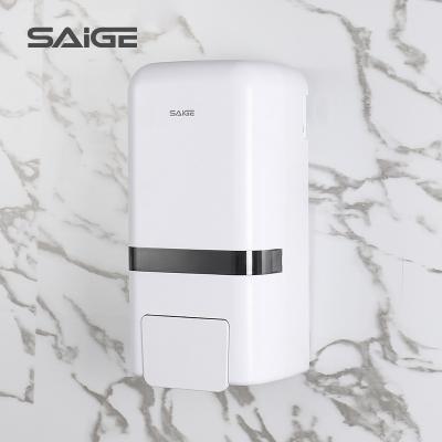 China Foam High Quality Exquisite Wall Mounted Refillable Soap Dispenser Saige 2000ml Large Capacity Manual Soap Dispenser for sale