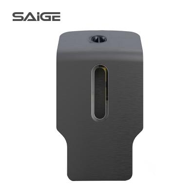 China Wall Mounted Double Touchless Liquid Soap Dispenser 1200ml Black Automatic Soap Dispenser for sale