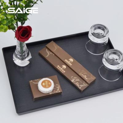 China Saige Rectangle Hotel Room Non-Slip ABS Plastic Serving Tray W-703 for sale