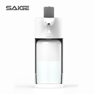 China Saige New 1200ml Hospital High Quality Wall Mount Hospital Double Soap Dispenser Manual Gel Liquid Soap Dispenser for sale