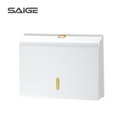 China Saige Wall Mounted Rectangular Plastic Modern Toilet Paper Box for sale