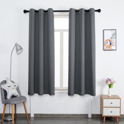 China Hot Selling Blackout 100 Polyester Grommet Blackout Thermal Insulated Curtains For Bedroom for sale