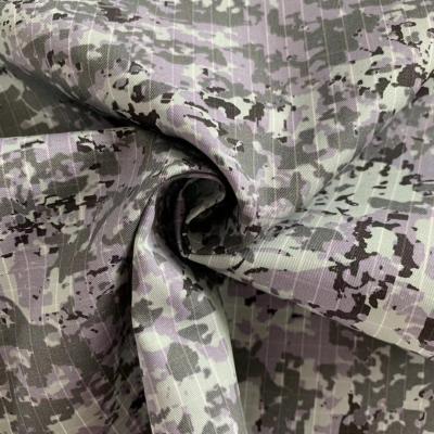 China Customized Shrink-Resistant 32S 165gsm Ripstop 87 Cotton 13 Polyester Camouflage Printed Fabric Used For Outwear Workwear Coat And Pants for sale