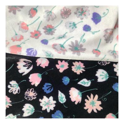 China Stretch 2023 Hot Sale Print Velvet Fabric Flower Digital Printing For Women Dress Clothing And Dance Fabric for sale