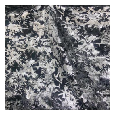 China Metallic Metallic Spandex Print Foil Velvet Fabric Shiny Silver Lurex Stretch Foil Fabric For Costumes for sale