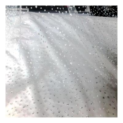 China Hot Sale Soild Glitter Sequin Fabric Glitter Mesh Fabric For Women Dress Metallic Kids Dance and Garment Fabric for sale