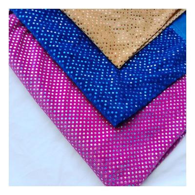 China Breathable High Quality Solid Stretch Velvet Sequin Fabric For Dress Women Dress Dance Wedding Apparel Sequin Embroidery Fabric for sale