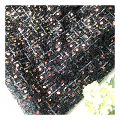 China Breathable Premium Luxury Embroidery Mesh Fabric Sequin Wedding Tulle Mesh Lace Up Embroidery Fabric For Kids Dress for sale