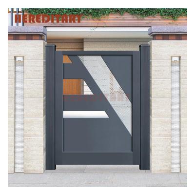 China Modern Villas Paths Entrance Metal Pedestrian Gate With Simple Door And Houses Front Gate Design for sale