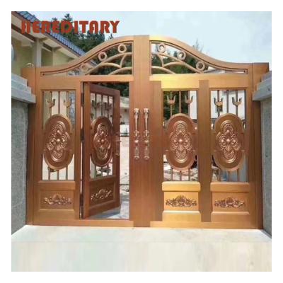 China Modern Luxury Type Court Door Modern Design Copper Bronze Base Track for sale