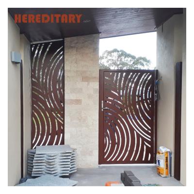 China Best Modern Design Powder Coated Aluminum Privacy Screen Decorative Garden Gate Door for sale