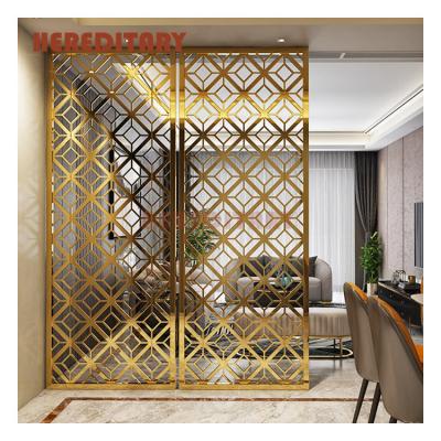 China Easily Assembled Professional Indoor Decorative Metal Art Laser Cut Screens Lobby Metal Room Divider for sale