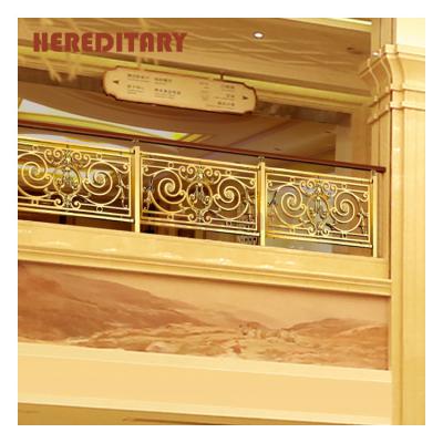 China Easily Assembled Luxury Hotel Style Aluminum Engraving3d Railing Metal Panel For Staircase Design for sale