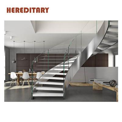 China Contemporary Internal Residential Round Stairs Philippines / Interior Curved Staircase Design for sale