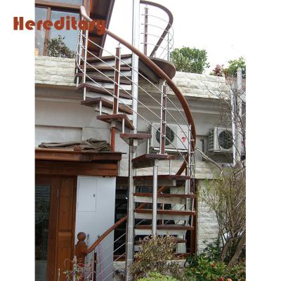 China exterior exterior spiral staircase prices/wooden stair treads stairs lowes price for sale