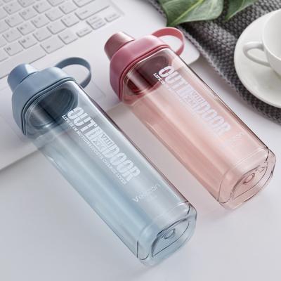 China 2022 Viable Hot Selling Clear Square Plastic Water Bottle With Plastic Lid For Promotion for sale